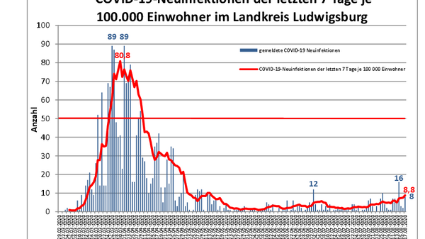 Teaserbild für Another eight confirmed COVID-19 cases in the Ludwigsburg district