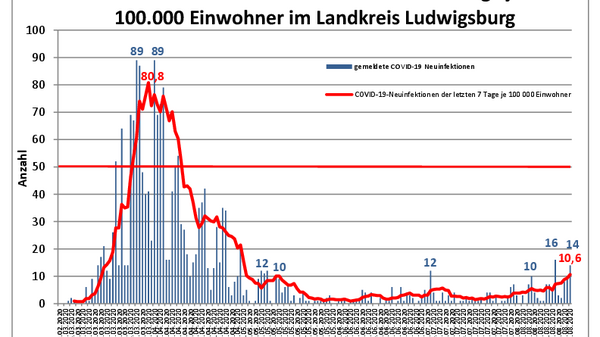 Teaserbild für A further 14 confirmed COVID-19 cases in the Ludwigsburg district