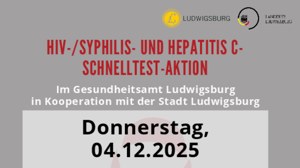 Teaserbild für VIH, syphilis et hépatite C : offre de tests rapides le 4 décembre 2025 au département de la santé de Ludwigsburg