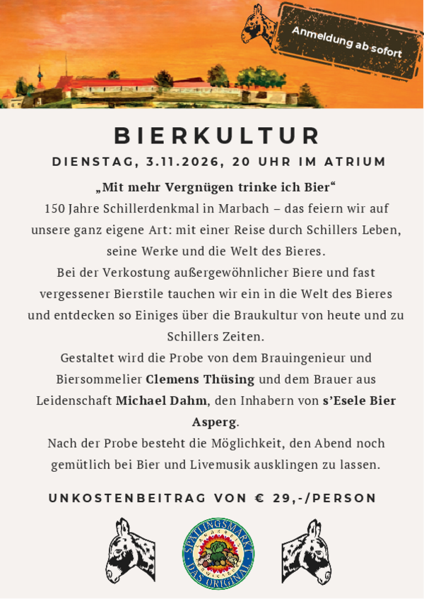 Biertasting im Atrium