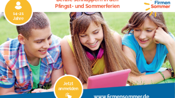 Teaserbild für Berufe und Arbeitgeber in den Sommerferien kennenlernen: Noch freie Firmensommer-Plätze bei 20 Arbeitgebern im Landkreis 
