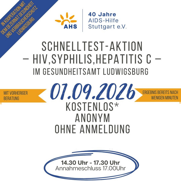 Event Teaserbild: Kostenlose HIV-, Syphilis- und Hepatitis-C-Schnelltestaktion