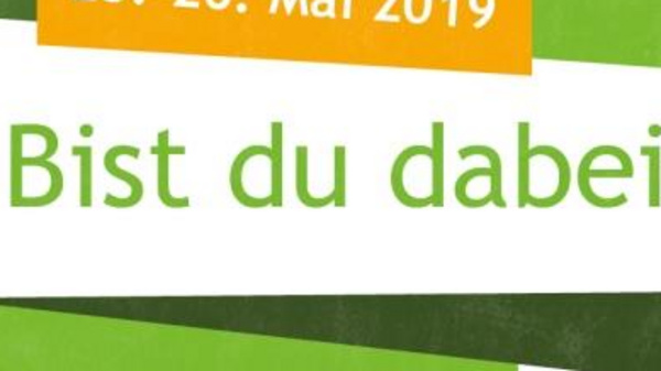 The image promotes a social event titled "72 Hours - Sent by Heaven," organized by BDKJ in Germany, taking place from May 23 to 26, 2019. The text asks, "Are you in?" along with a website link for more information.