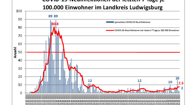Teaserbild für Two new confirmed COVID-19 cases in the Ludwigsburg district