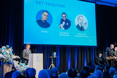 Rainer Gessler on stage.