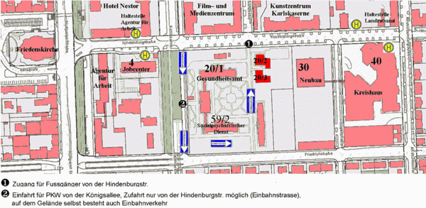 Lageplan Lageplan Gelände Königsallee