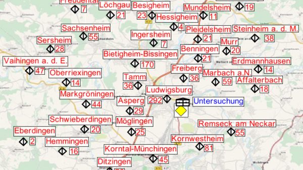 This image depicts a detailed map highlighting various locations in and around the area of Lützensburg. Key places are marked with labels and icons, providing a visual reference for geographic orientation within the region.