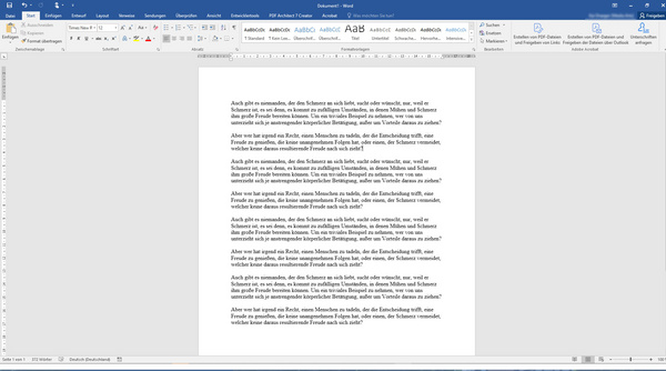 Ein Dokument in Google Docs zeigt einen Text über die Themen Schmerz und Freiheit. Der Text diskutiert, wie Schmerz empfinden und verstehen wichtig für das Streben nach Freiheit ist. Es wird auch erwähnt, dass Freiheit eng mit der Erfahrung von Schmerz verbunden ist.