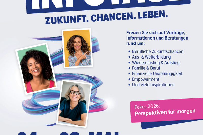 Teaserbild für Frauen Infotage: Lebenswelten von Frauen stehen im Mittelpunkt                             